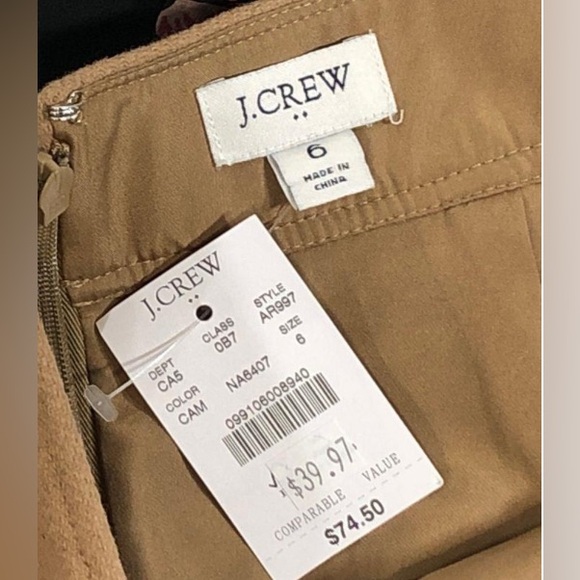 NWT J Crew, size 6, Classic Tan Women's Skirt - Picture 2 of 10